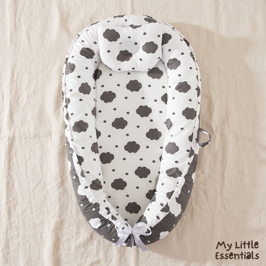 True Haven | Foldable Baby Lounger – Portable Newborn Nest with Cushioned Edges, 12 Designs