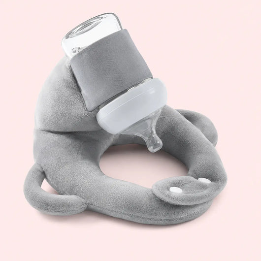True Haven | Adjustable Baby Bottle Holder – Hands-Free Snap-Fit Feeding Strap, 3+ Months