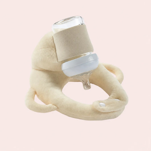 True Haven | Adjustable Baby Bottle Holder – Hands-Free Snap-Fit Feeding Strap, 3+ Months