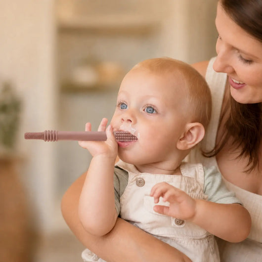 True Haven | Silicone Chew Tube Teether – Food-Grade Sensory Teething Toy Set, Dishwasher Safe