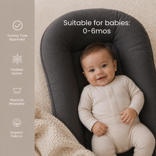 True Haven | Baby Nest with Cover – Breathable Newborn Lounger & Cocoon Bed, 5 Colors, Machine Washable