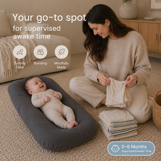 True Haven | Baby Nest with Cover – Breathable Newborn Lounger & Cocoon Bed, 5 Colors, Machine Washable