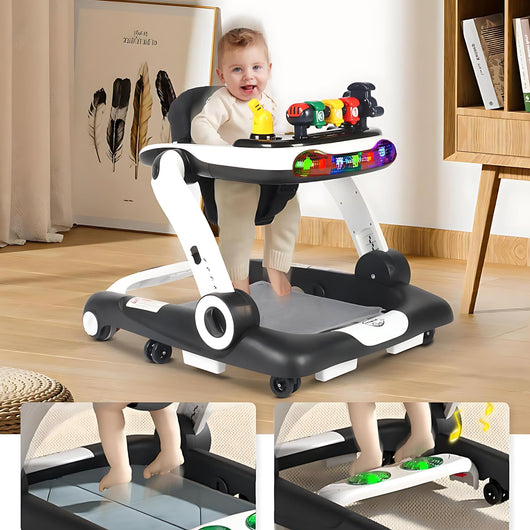 True Haven | 4-in-1 Multifunctional Baby Walker – Adjustable Height, Interactive Lights & Sounds