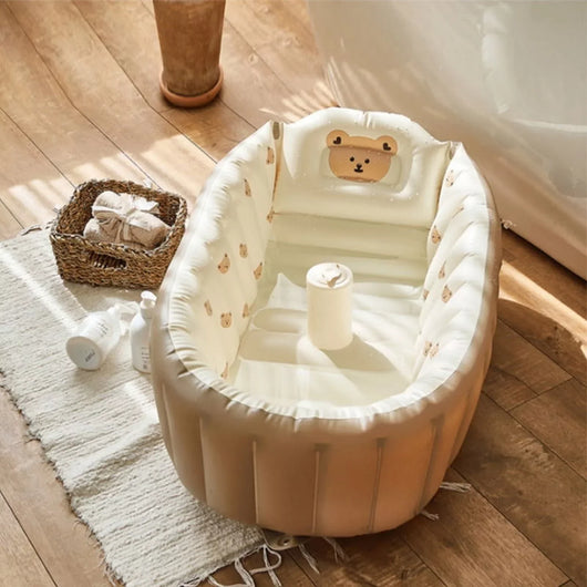 True Haven | Inflatable Baby Bath Tub – Cozy Post-Bath Comfort, Ultra-Soft Materials