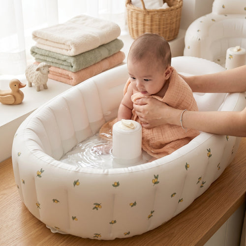 True Haven | Inflatable Baby Bath Tub – Cozy Post-Bath Comfort, Ultra-Soft Materials