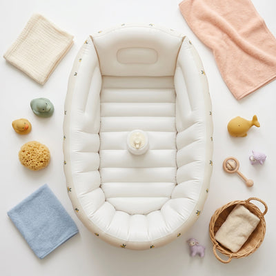 True Haven | Inflatable Baby Bath Tub – Cozy Post-Bath Comfort, Ultra-Soft Materials