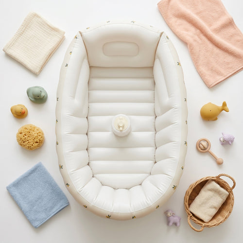 True Haven | Inflatable Baby Bath Tub – Cozy Post-Bath Comfort, Ultra-Soft Materials