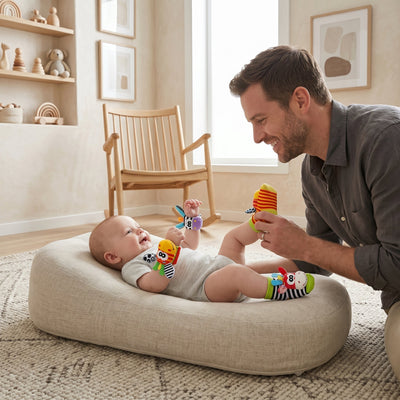 True Haven | Sensory Baby Socks & Wristband Set – Comfortable All-Day Wear, Easy-Care Fabric