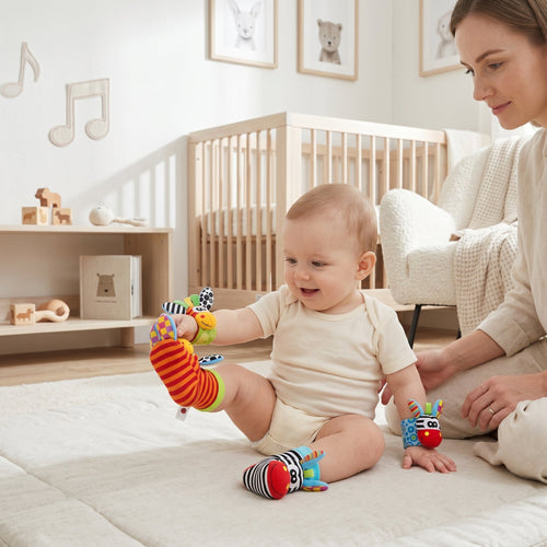 True Haven | Sensory Baby Socks & Wristband Set – Comfortable All-Day Wear, Easy-Care Fabric