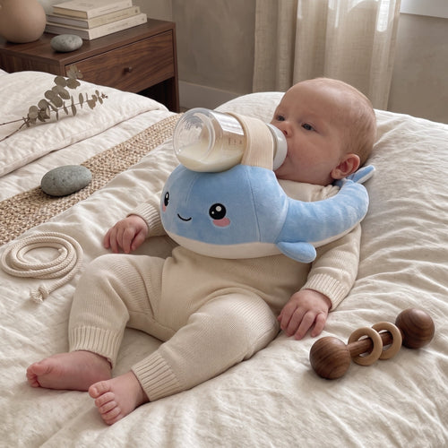 True Haven | Baby Feeding Support Pillow – Mealtime Made Easier, Hands-Free Comfort