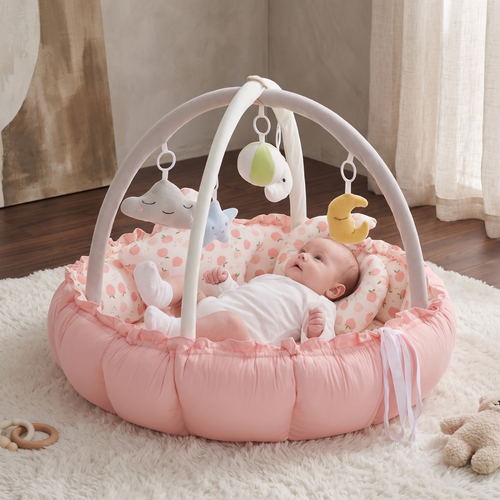 True Haven | Grove Baby Play Gym – Screen-Free Developmental Toy, Safe for Little Hands