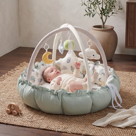 True Haven | Grove Baby Play Gym – Screen-Free Developmental Toy, Safe for Little Hands