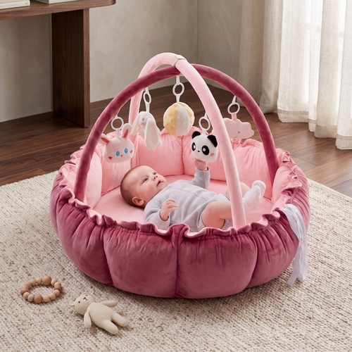 True Haven | Grove Baby Play Gym – Screen-Free Developmental Toy, Safe for Little Hands