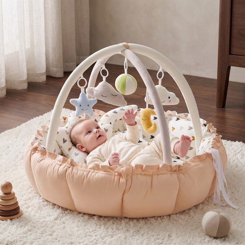 True Haven | Grove Baby Play Gym – Screen-Free Developmental Toy, Safe for Little Hands