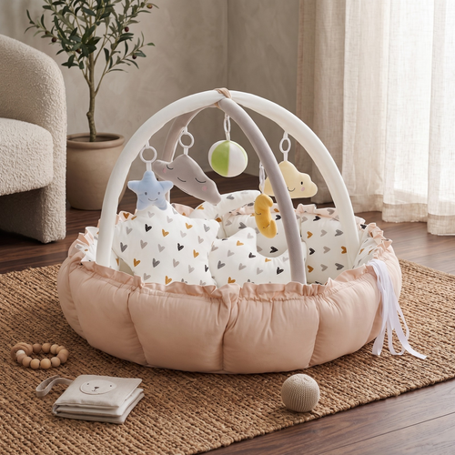 True Haven | Grove Baby Play Gym – Screen-Free Developmental Toy, Safe for Little Hands