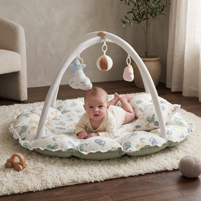 True Haven | Grove Baby Play Gym – Screen-Free Developmental Toy, Safe for Little Hands