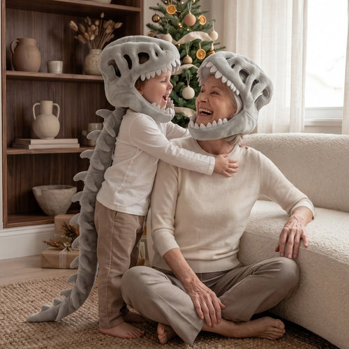 True Haven | Dino Plush Hoodie – Comfortable All-Day Wear, Easy-Care Fabric