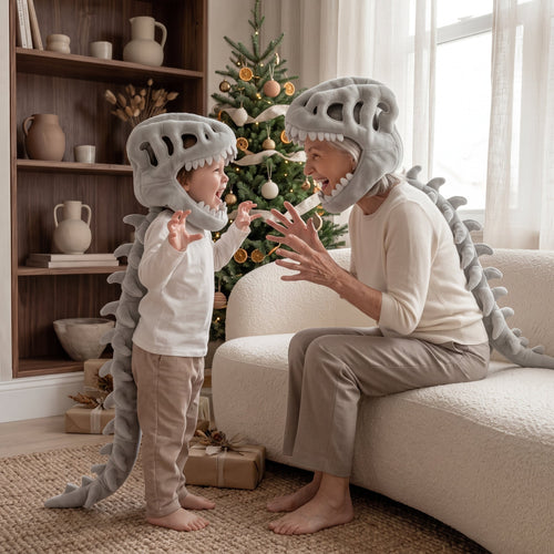 True Haven | Dino Plush Hoodie – Comfortable All-Day Wear, Easy-Care Fabric