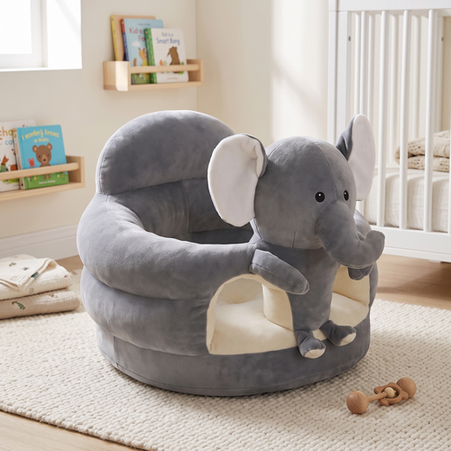 True Haven | Plush Learning Seat – Interactive Toy for Toddlers, Supports Motor Skills