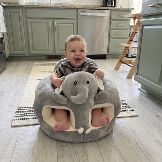 True Haven | Plush Learning Seat – Interactive Toy for Toddlers, Supports Motor Skills