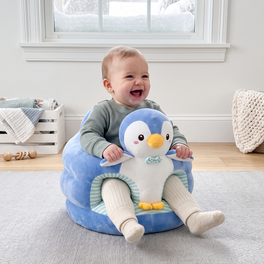 True Haven | Plush Learning Seat – Interactive Toy for Toddlers, Supports Motor Skills