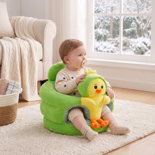 True Haven | Plush Learning Seat – Interactive Toy for Toddlers, Supports Motor Skills