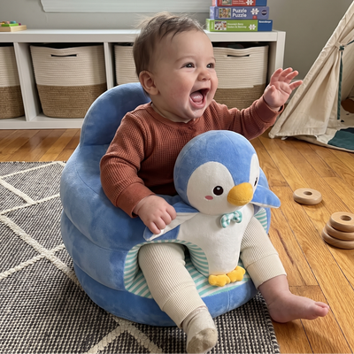 True Haven | Plush Learning Seat – Interactive Toy for Toddlers, Supports Motor Skills