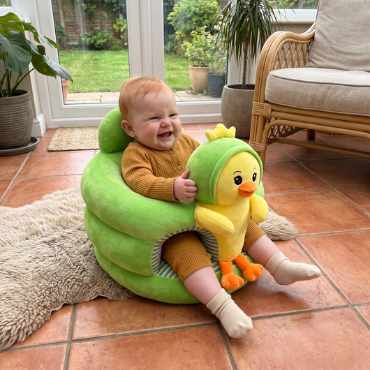 True Haven | Plush Learning Seat – Interactive Toy for Toddlers, Supports Motor Skills