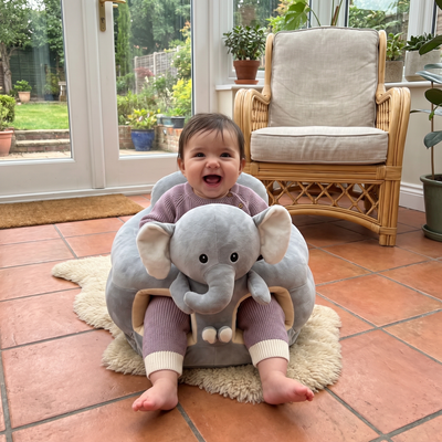 True Haven | Plush Learning Seat – Interactive Toy for Toddlers, Supports Motor Skills