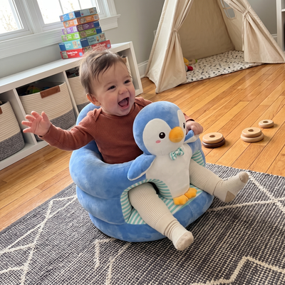 True Haven | Plush Learning Seat – Interactive Toy for Toddlers, Supports Motor Skills
