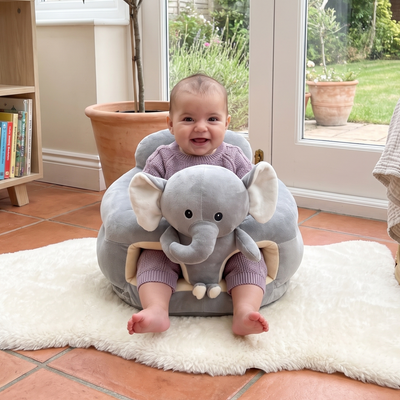 True Haven | Plush Learning Seat – Interactive Toy for Toddlers, Supports Motor Skills