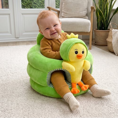 True Haven | Plush Learning Seat – Interactive Toy for Toddlers, Supports Motor Skills