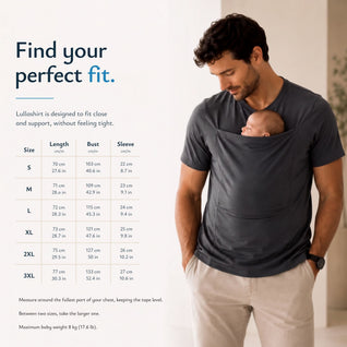 True Haven | Dad Babywearing Shirt – Skin-to-Skin Newborn Bonding Shirt for Fathers, Sizes S-3XL