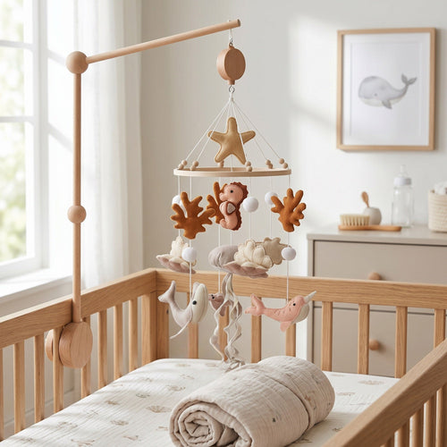 True Haven | Musical Crib Mobile Set with Arm – Cozy Support for Naptime & Bedtime, Machine Washable