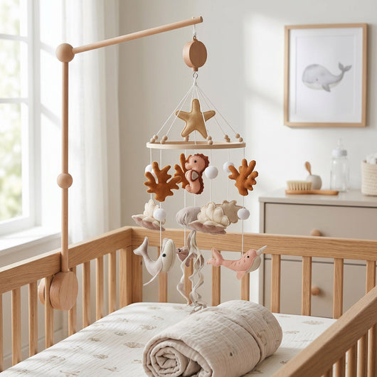 True Haven | Musical Crib Mobile Set with Arm – Cozy Support for Naptime & Bedtime, Machine Washable