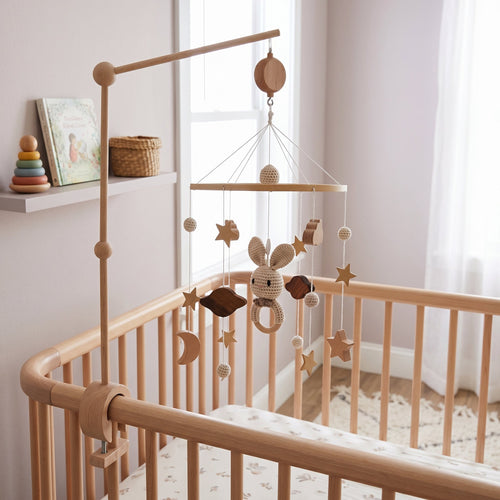 True Haven | Musical Crib Mobile Set with Arm – Cozy Support for Naptime & Bedtime, Machine Washable