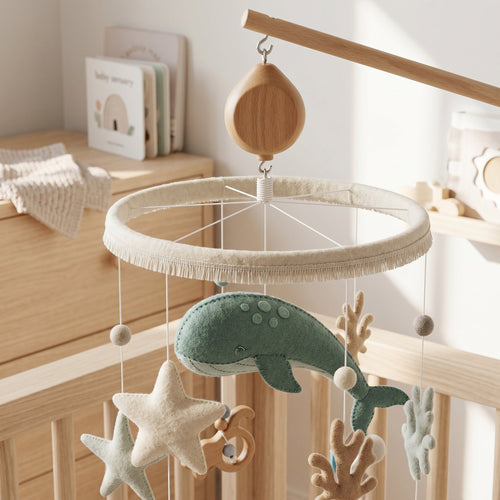 True Haven | Musical Crib Mobile Set with Arm – Cozy Support for Naptime & Bedtime, Machine Washable