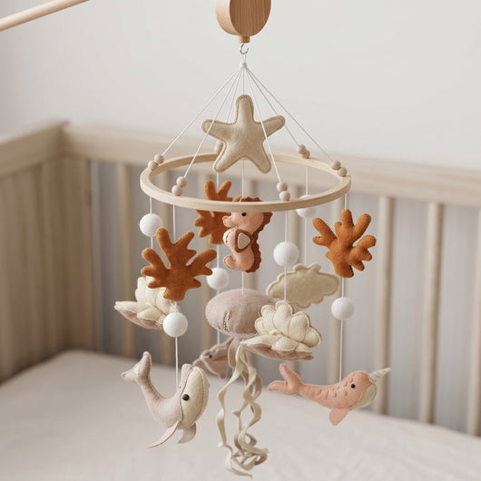 True Haven | Musical Crib Mobile Set with Arm – Cozy Support for Naptime & Bedtime, Machine Washable