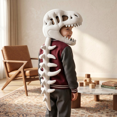 True Haven | Dino Plush Hoodie – Comfortable All-Day Wear, Easy-Care Fabric