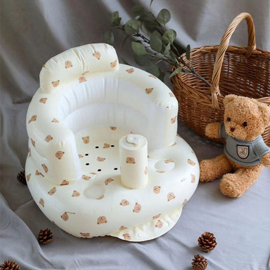 True Haven | Inflatable Baby Floor Seat – Portable Infant Support Seat for Sitting, BPA-Free PVC, 3+ Months