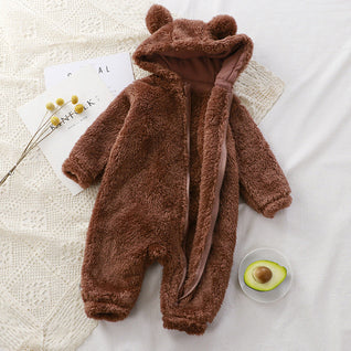 True Haven | Fleece Baby Jumpsuit – Cozy Hypoallergenic Onesie for Infants, 0-18 Months, 3 Colors