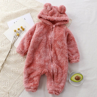 True Haven | Fleece Baby Jumpsuit – Cozy Hypoallergenic Onesie for Infants, 0-18 Months, 3 Colors