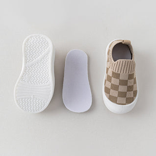 True Haven | Canvas First Walker Shoes – Slip-On Toddler Sneakers with Non-Slip Sole, 6-36 Months