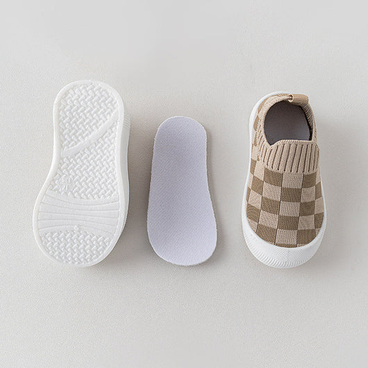 True Haven | Canvas First Walker Shoes – Slip-On Toddler Sneakers with Non-Slip Sole, 6-36 Months