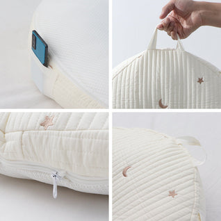 True Haven | Baby Lounger Pillow Cover – Soft Breathable Cotton, Machine Washable