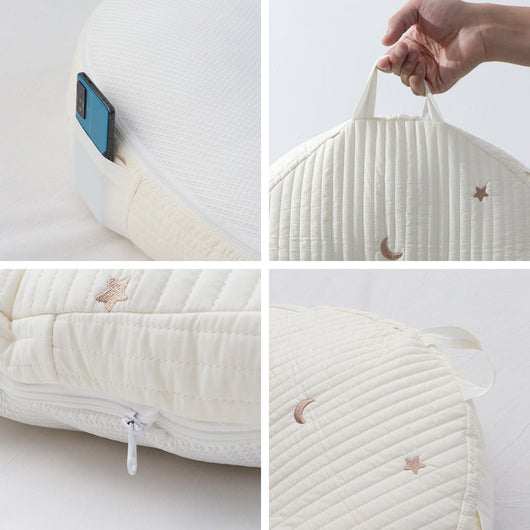 True Haven | Baby Lounger Pillow Cover – Soft Breathable Cotton, Machine Washable