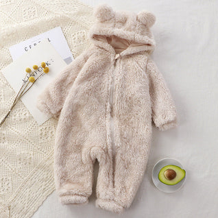 True Haven | Fleece Baby Jumpsuit – Cozy Hypoallergenic Onesie for Infants, 0-18 Months, 3 Colors