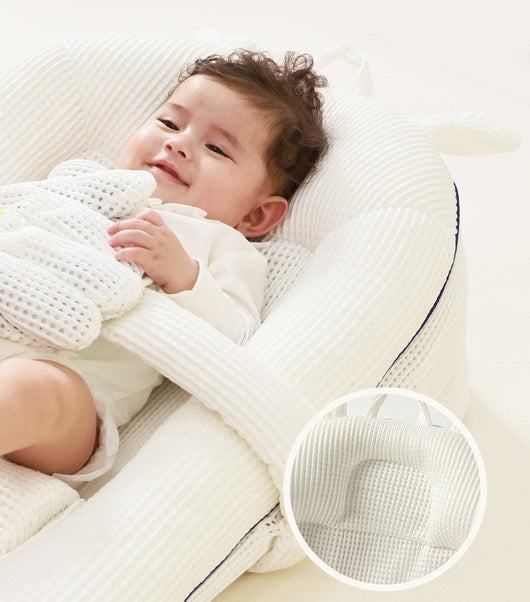 True Haven | Baby Reflux Wedge Sleeper – 3-Level Incline Sleeper with Patting Toy Arch, 0-2 Years