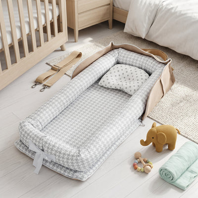 True Haven | Portable Safety Newborn Sleeping Crib – Cozy Support for Naptime & Bedtime, Machine Washable