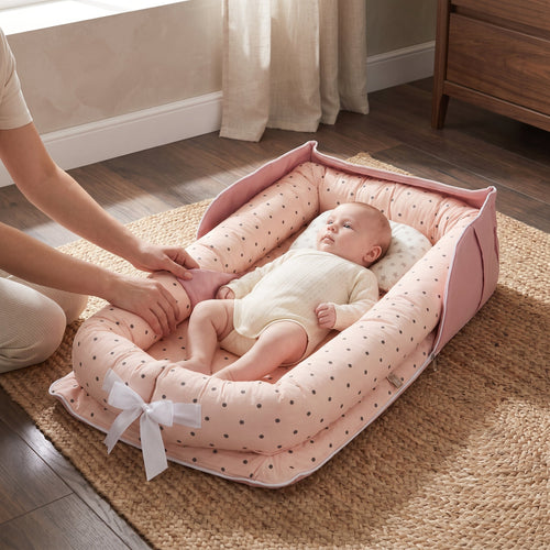 True Haven | Portable Safety Newborn Sleeping Crib – Cozy Support for Naptime & Bedtime, Machine Washable